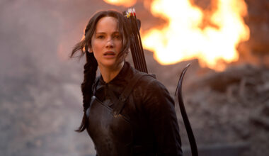 THE HUNGER GAMES: MOCKINGJAY - PART 1, Jennifer Lawrence, 2014.