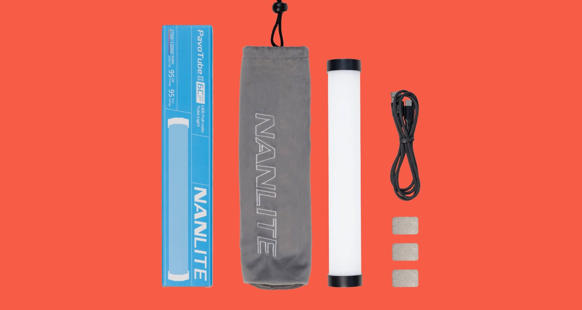 NANLITE PavoTube II 6CP – Enhanced Compact LED Tube Light With Longer Runtime and New Gel Mode