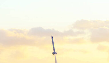 Students aiming high at rocket launch area