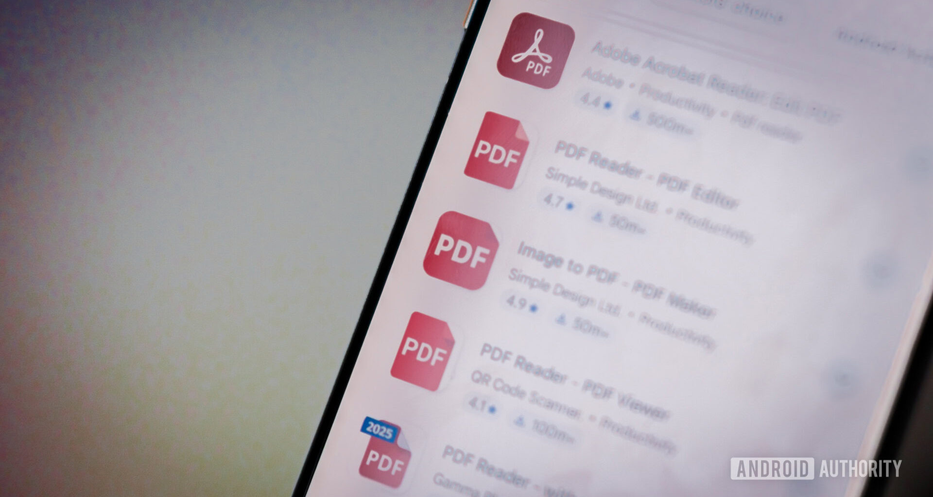 PDF apps Play Store