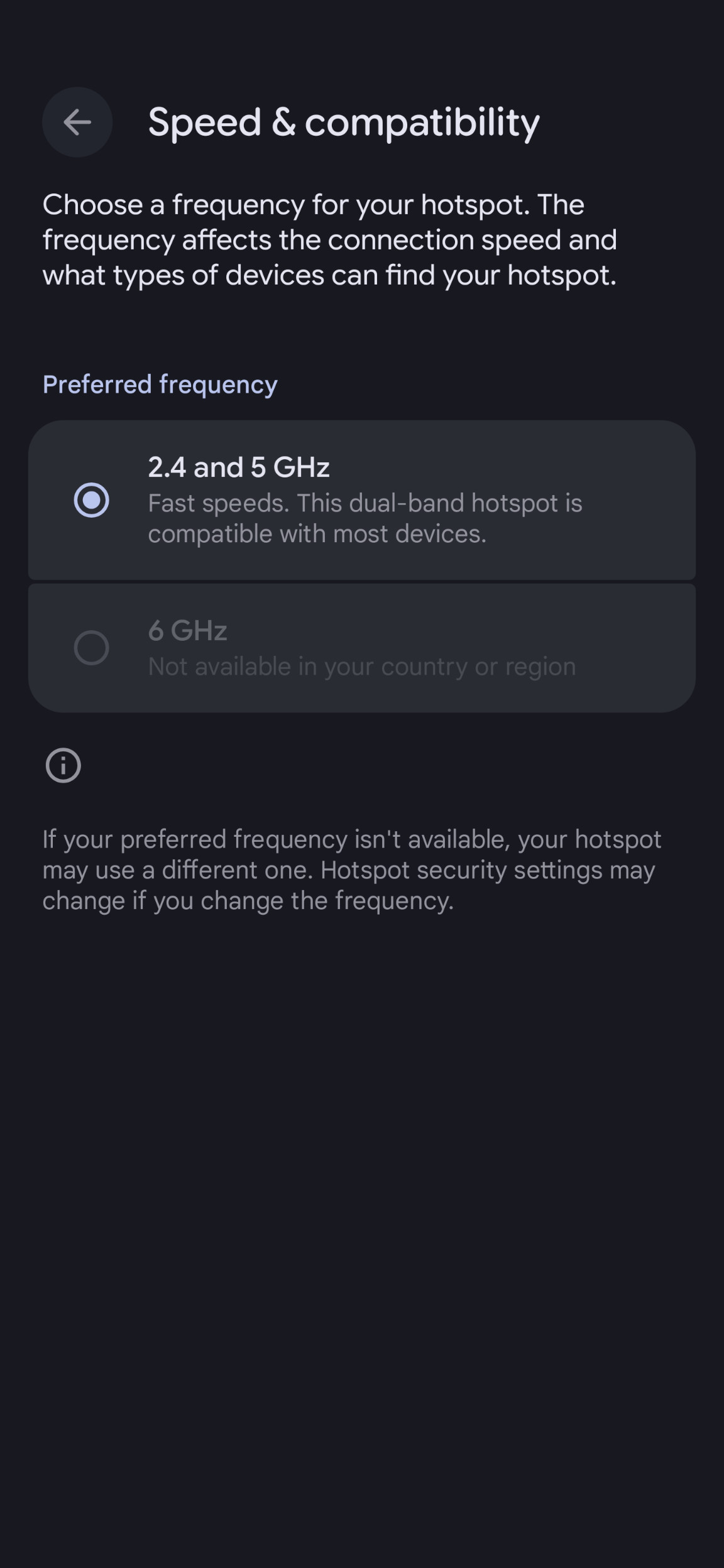 Pixel hotspot connection speed