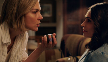 Rhea Seehorn and Karolina Wydra in Pluribus