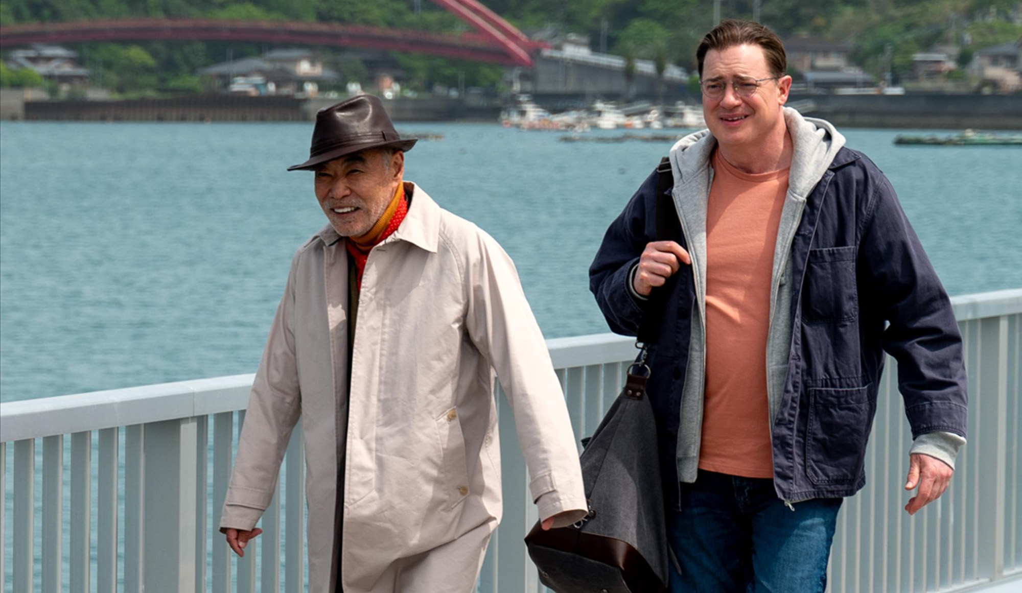 Akira-Emoto, Brendan Fraser in Rental Family