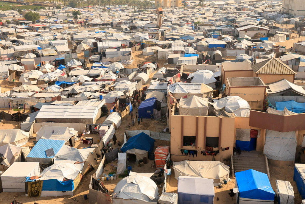 אוהלי עקורים בשכונת אל-מוואסי, חאן יונס