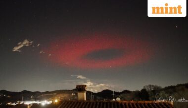 Mysterious red ring of light spotted in a small Italian town