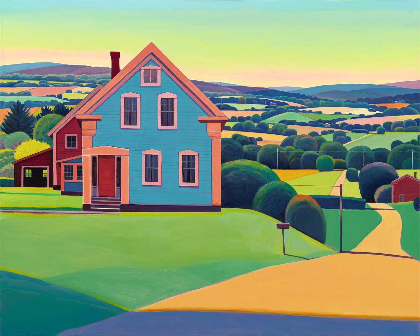 a blue house by Susan Abbott