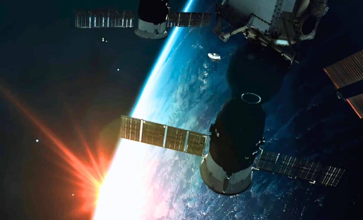 The ISS Orbiting Earth