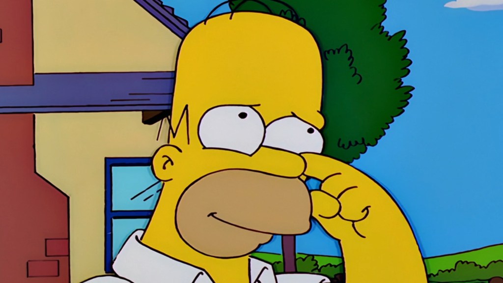 Homer tears up in The Simpsons