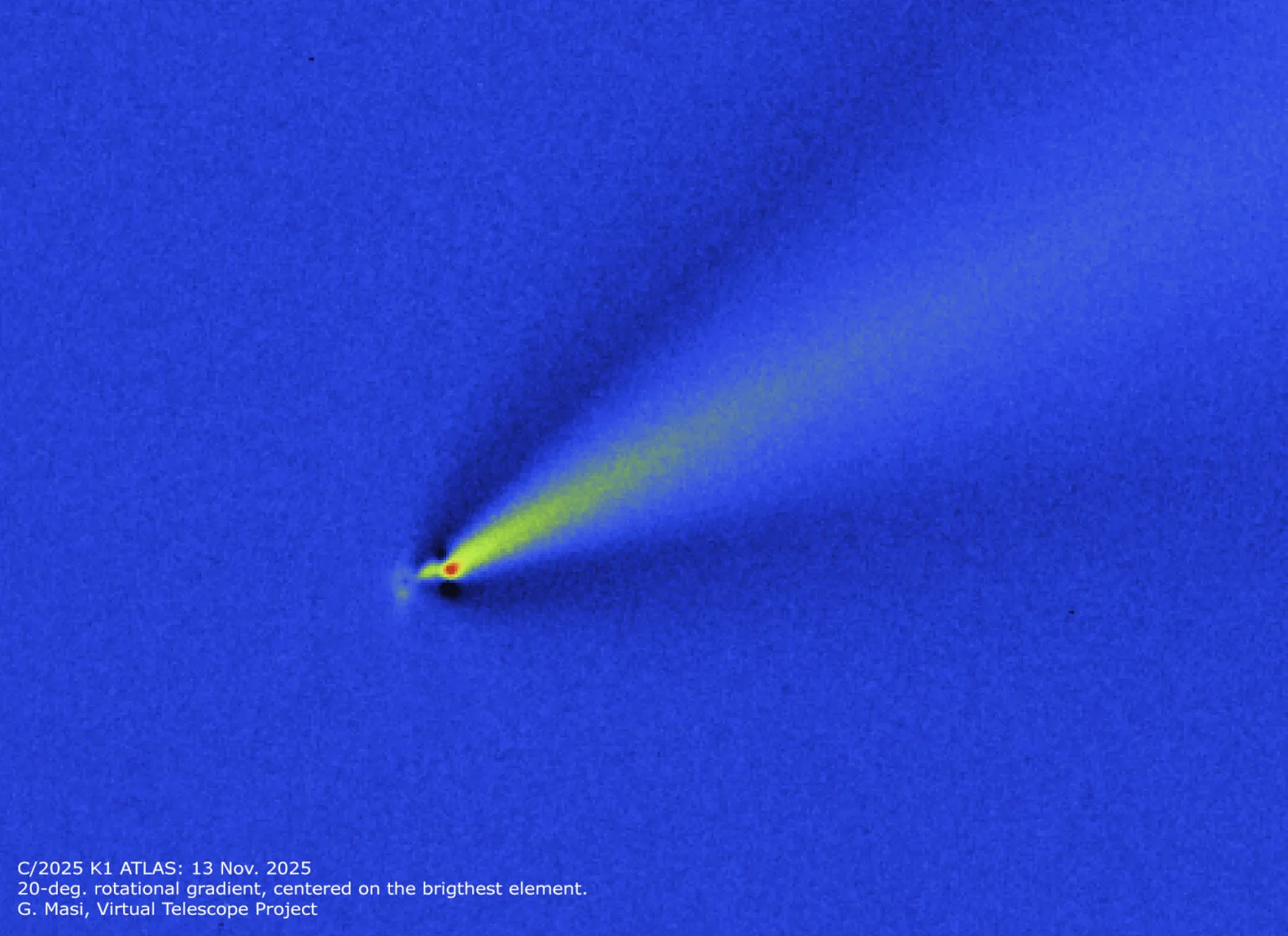 The inner coma after a 20-degrees rotational gradient filtering