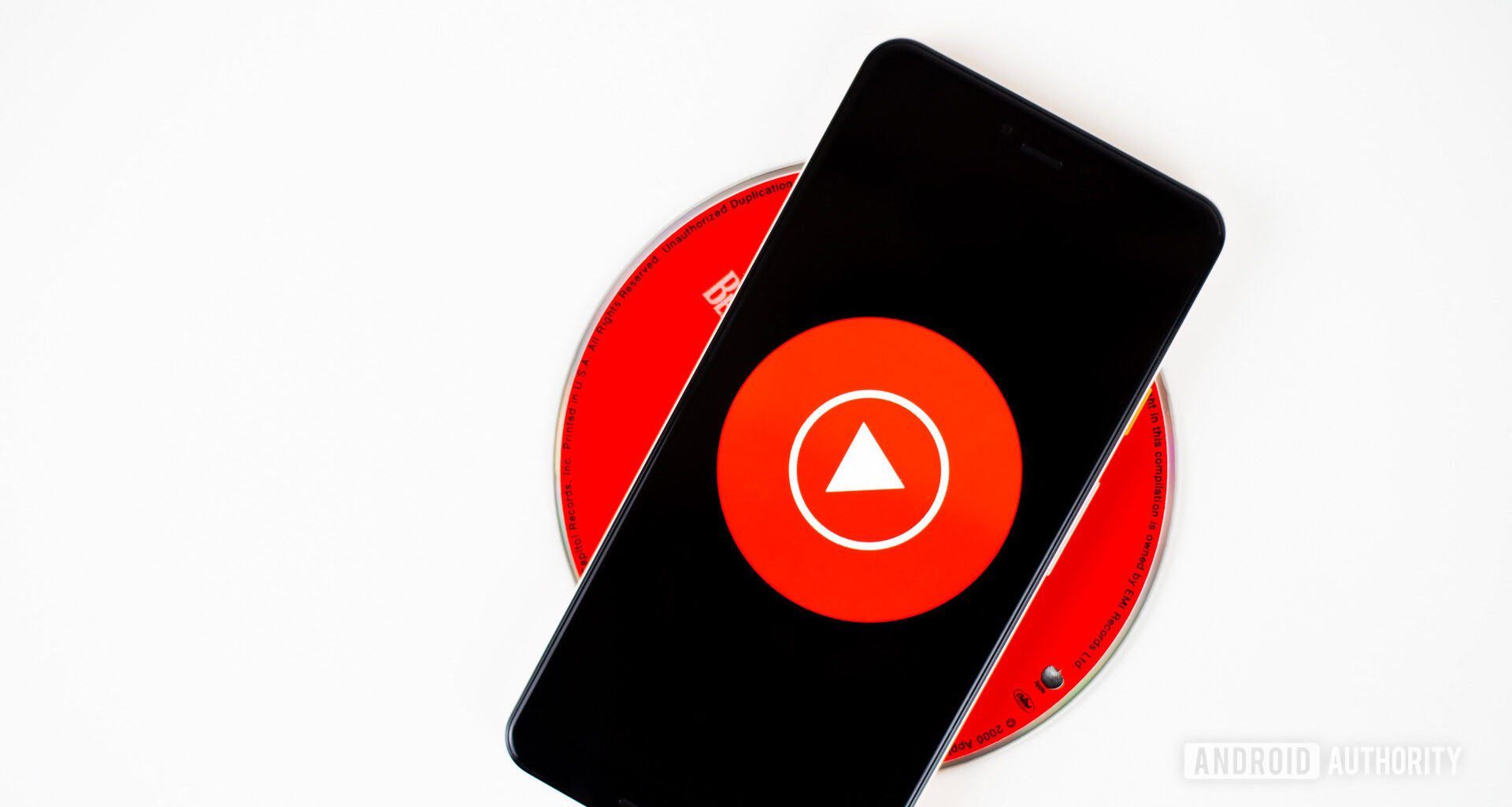 YouTube Music on smartphone stock photo 3