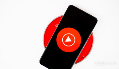 YouTube Music on smartphone stock photo 3