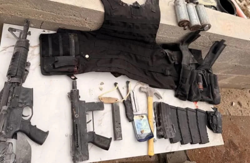 Israeli security forces locate weapons, ammunition during operation south of Jenin, West Bank, November 25, 2025. (credit: IDF SPOKESPERSON'S UNIT)