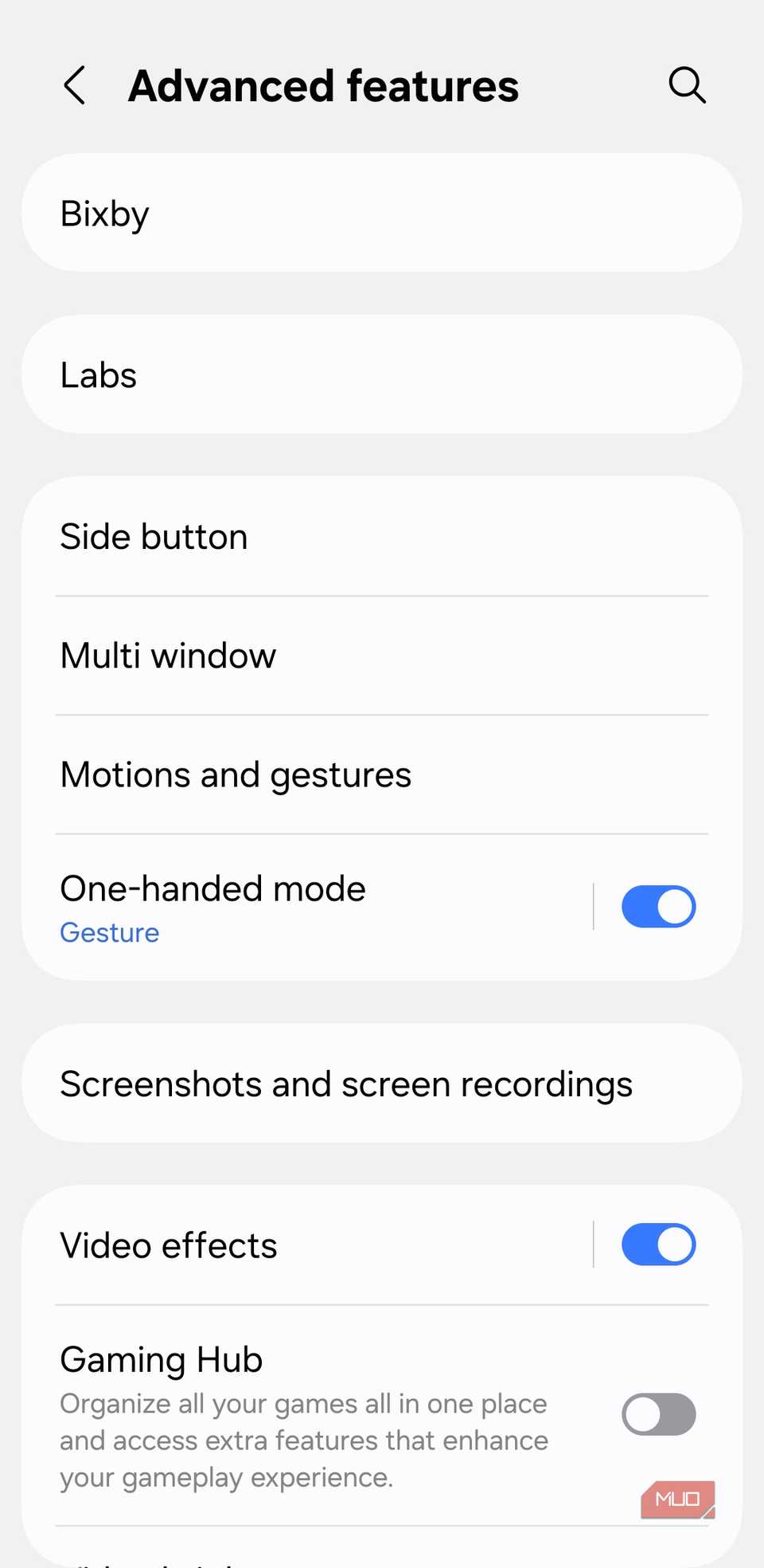 Advanced features on Android