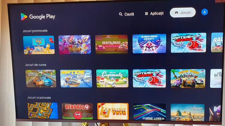 Navigating with remote on an app store