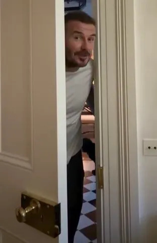 Victoria Beckham/Instagram David Beckham recreated his 'Be Honest' meme in a new Instagram clip on Nov. 22