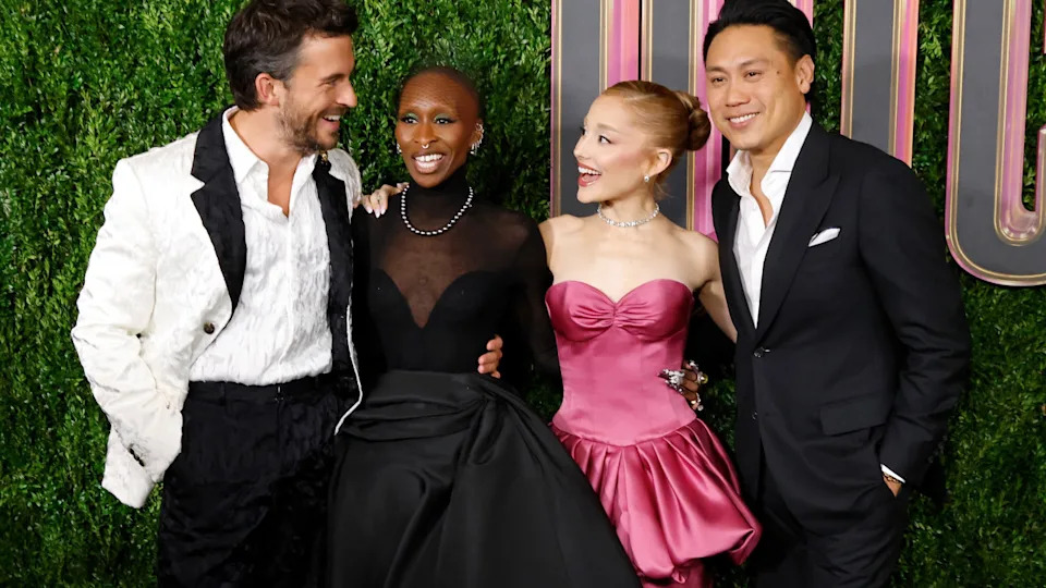 Jonathan Bailey, Cynthia Erivo, Ariana Grande, and Jon M. Chu attend the NYC premiere of "Wicked" at Museum of Modern Art on November 14, 2024 in New York City.Taylor Hill&sol;FilmMagic via Getty Images