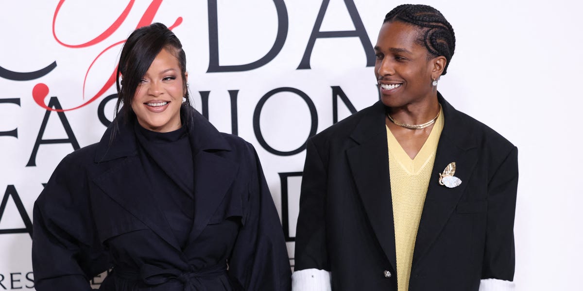 Rihanna and A$AP Rocky Arrive Hand-in-Hand to 2025 CFDA Awards