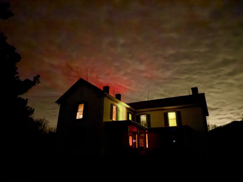 An aurora in Nelson County, Virginia, on Tuesday night.
