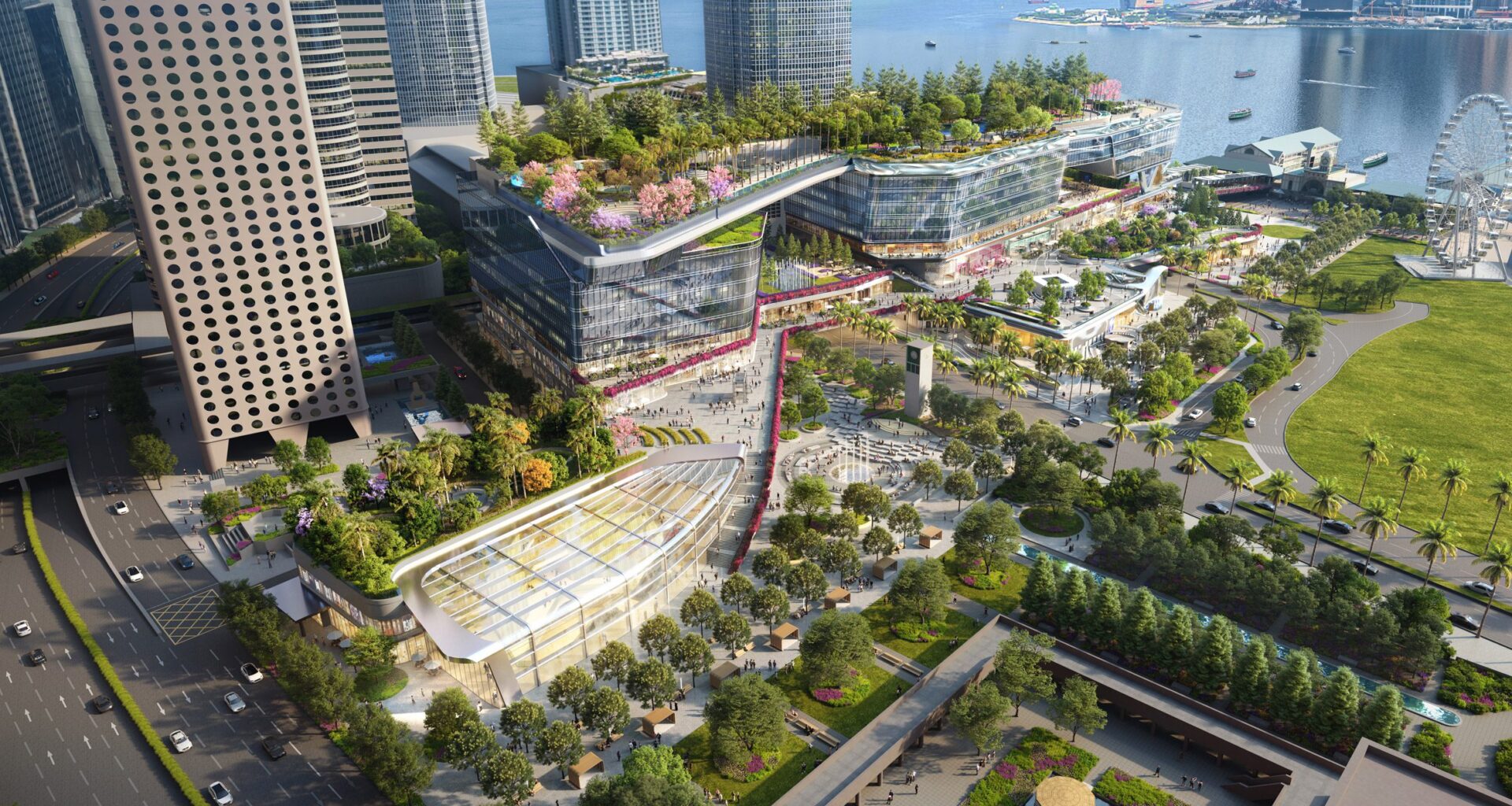 AL_A and UNStudio design Central Yards groundscraper for Hong Kong