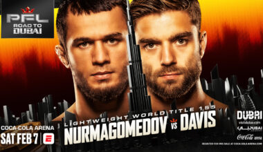 PFL: ROAD TO DUBAI RETURNS ON SAT 7 FEB AS USMAN NURMAGOMEDOV DEFENDS THE PFL LIGHTWEIGHT WORLD TITLE AGAINST ALFIE DAVIS thumbnail