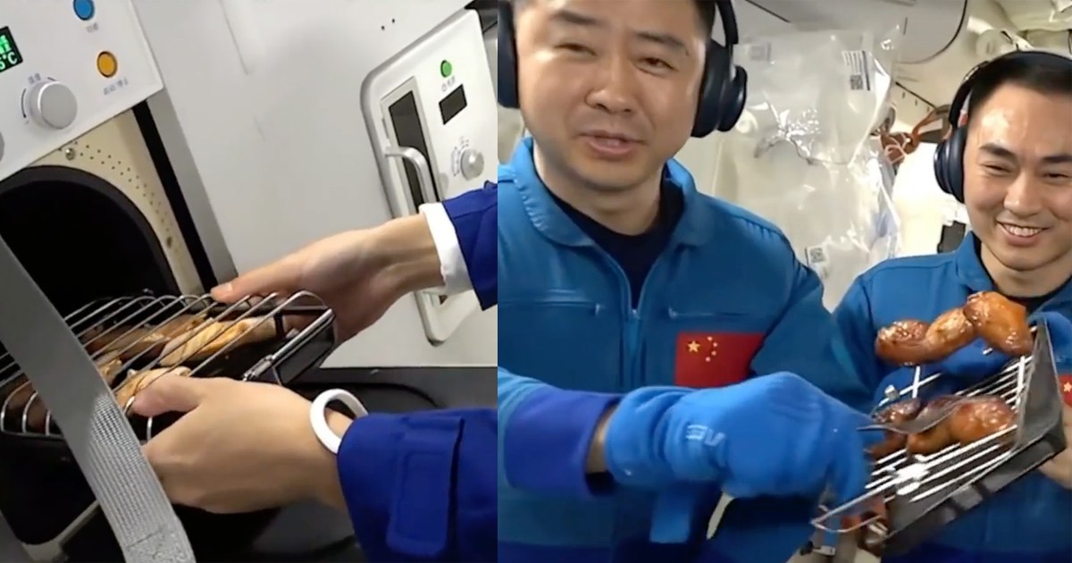 China Installs Oven in Space Station, Astronauts Use It to Enjoy Succulent Barbecue Feast