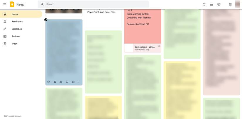 Google Keep Notes can be color coded.