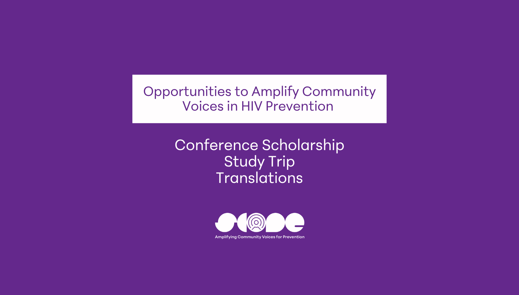 SCOPE: EATG Launches Opportunities to Amplify Community Voices in HIV Prevention