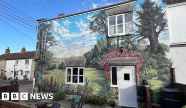Glastonbury mural gives 94-year-old woman 'dream garden'