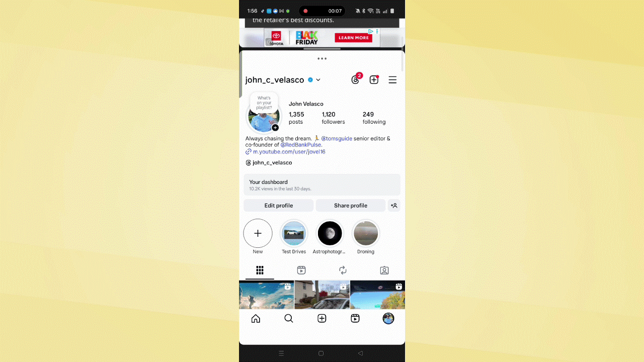 Screen recording of OnePlus 15 Smart Sidebar feature.