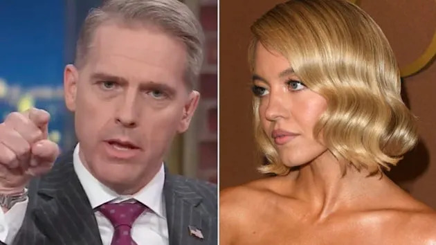 From Left: Scott Jennings lightheartedly proposed to Sydney Sweeney that she become his fill-in spox.