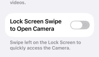 Disable Lock Screen swipe camera access on iPhone