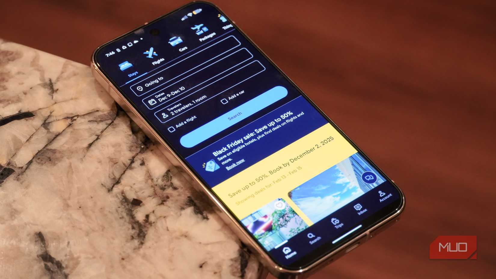 Expedia on a Google Pixel 9 Pro XL.