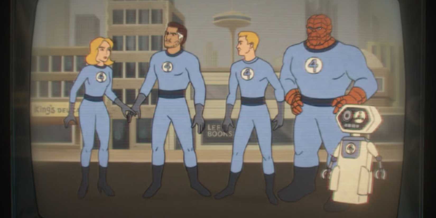 fantastic four cartoon in end credits sequence