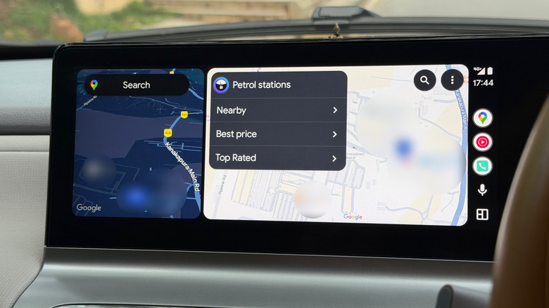 Fuelio running on Android Auto