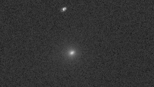 Qicheng Zhang used the Lowell Observatory to take this post-perihelion shot of comet 3I/ATLAS during morning twilight on Halloween.