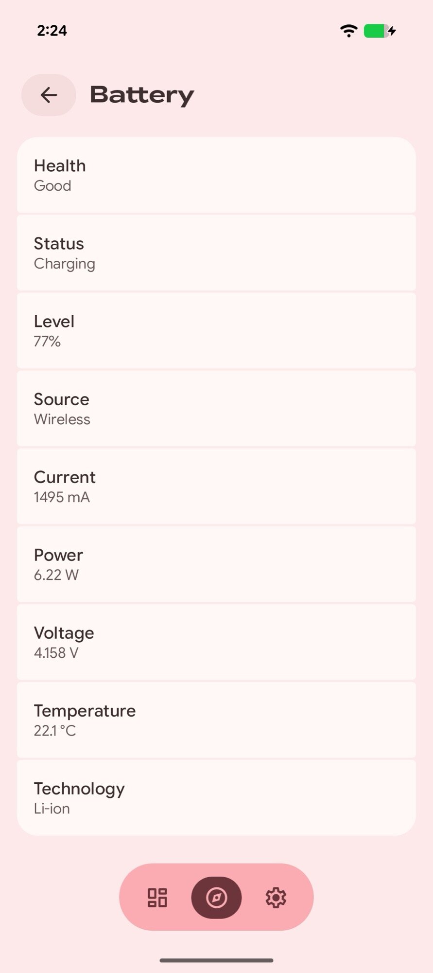 google pixel 9a inware screenshot old qi 15W