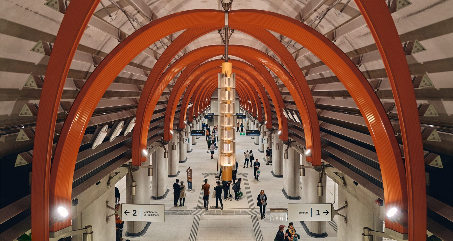 Station at Melbourne Metro Tunnel by RSHP, Hassell and WW+P Architects