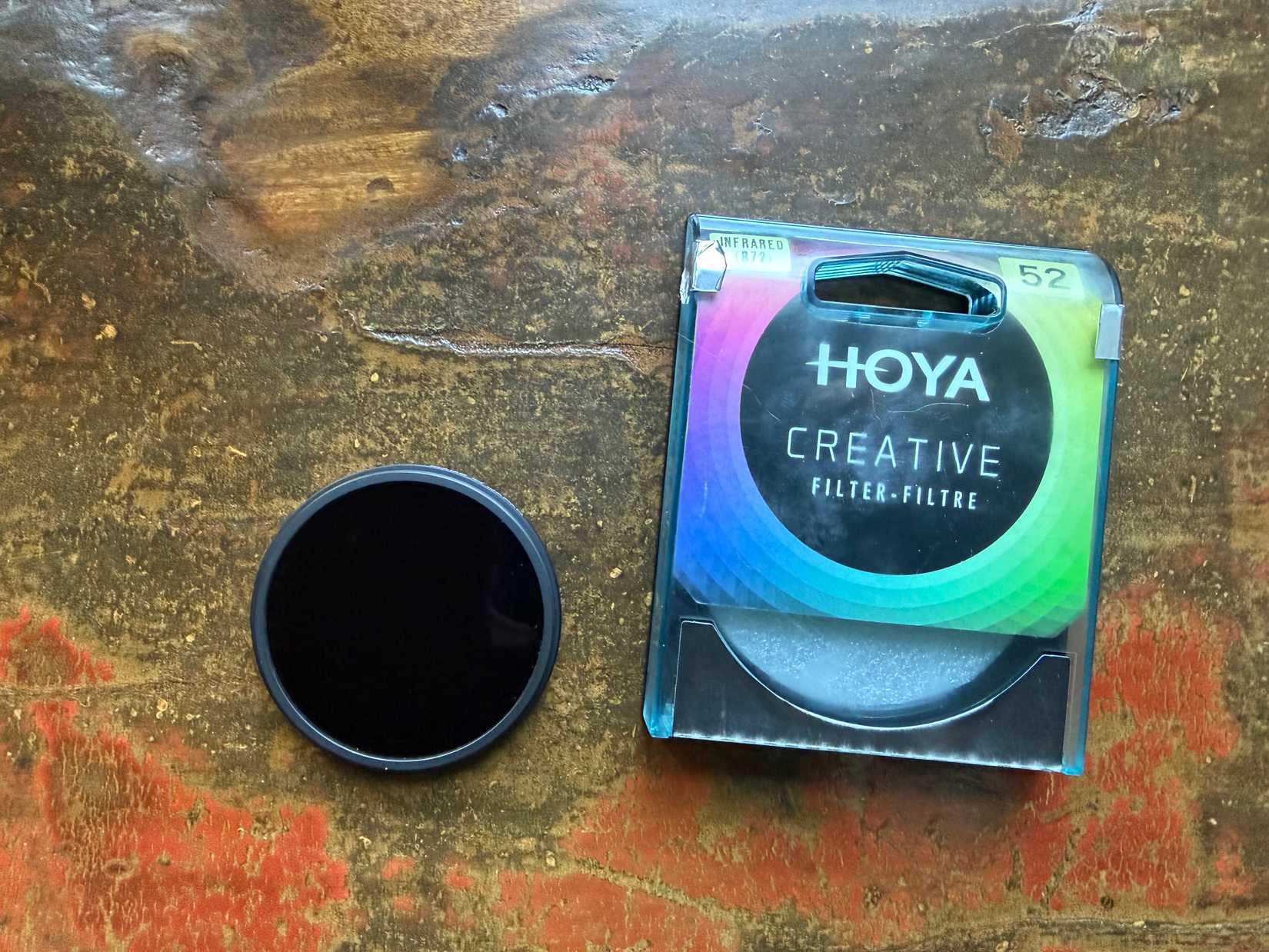 HOYA 52mm 720nm infrared filter.