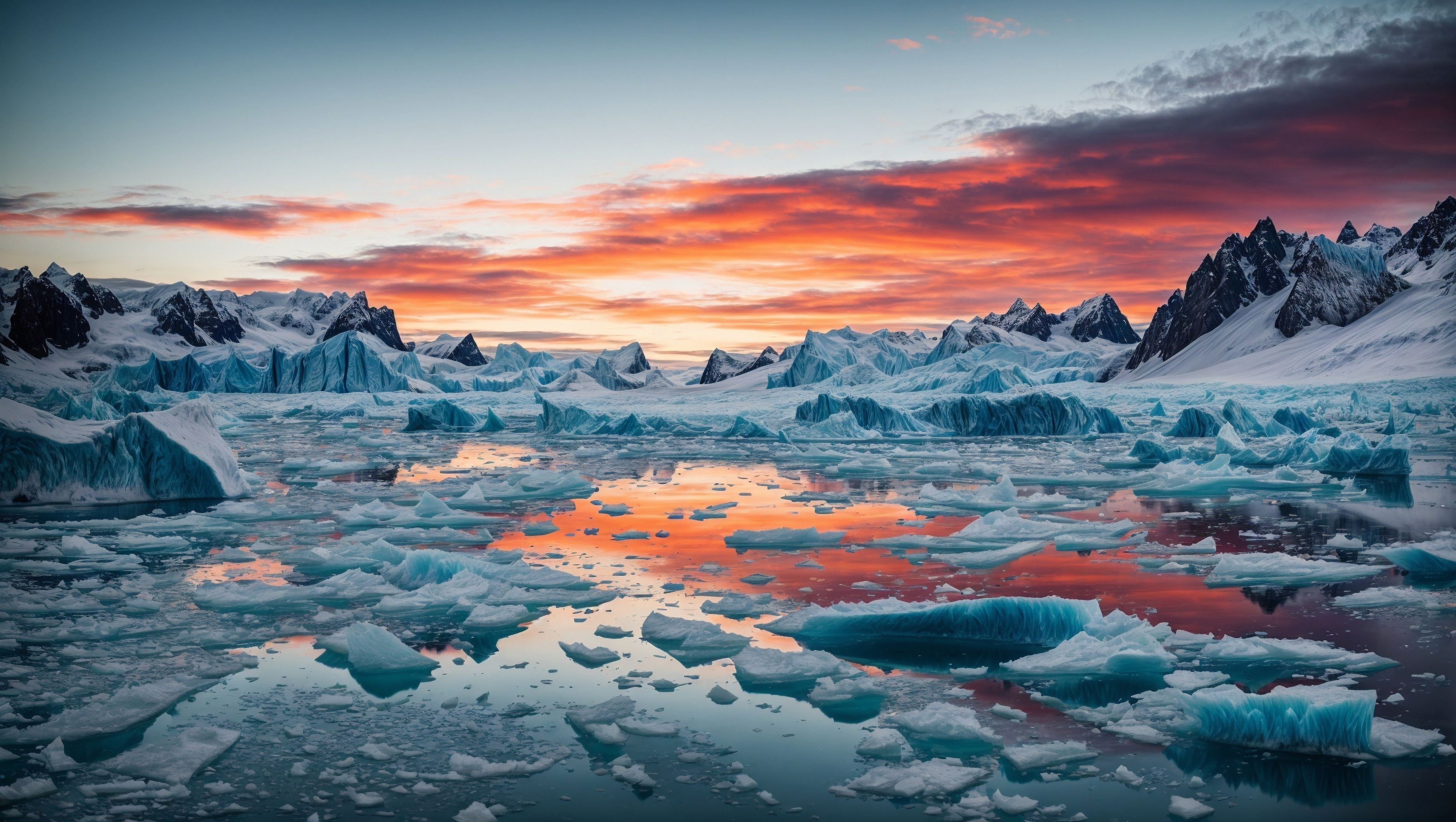 A melting ice cap