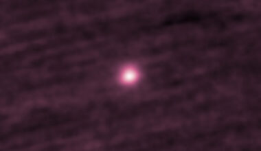 Traveling through our Solar System at a staggering 209,000 km (130,000 miles) per hour, 3I/ATLAS was made visible by using a series of colorized stacked images from September 11-25, 2025, using the Heliocentric Imager-1 instrument, a visible-light imager on NASA’s STEREO-A spacecraft. Image credit: NASA / Lowell Observatory / Qicheng Zhang.