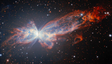 This image, captured by the Gemini South telescope, shows the planetary nebula NGC 6302. Image credit: International Gemini Observatory / NOIRLab / NSF / AURA / J. Miller & M. Rodriguez, International Gemini Observatory & NSF’s NOIRLab / T.A. Rector, University of Alaska Anchorage & NSF’s NOIRLab / M. Zamani, NSF’s NOIRLab.