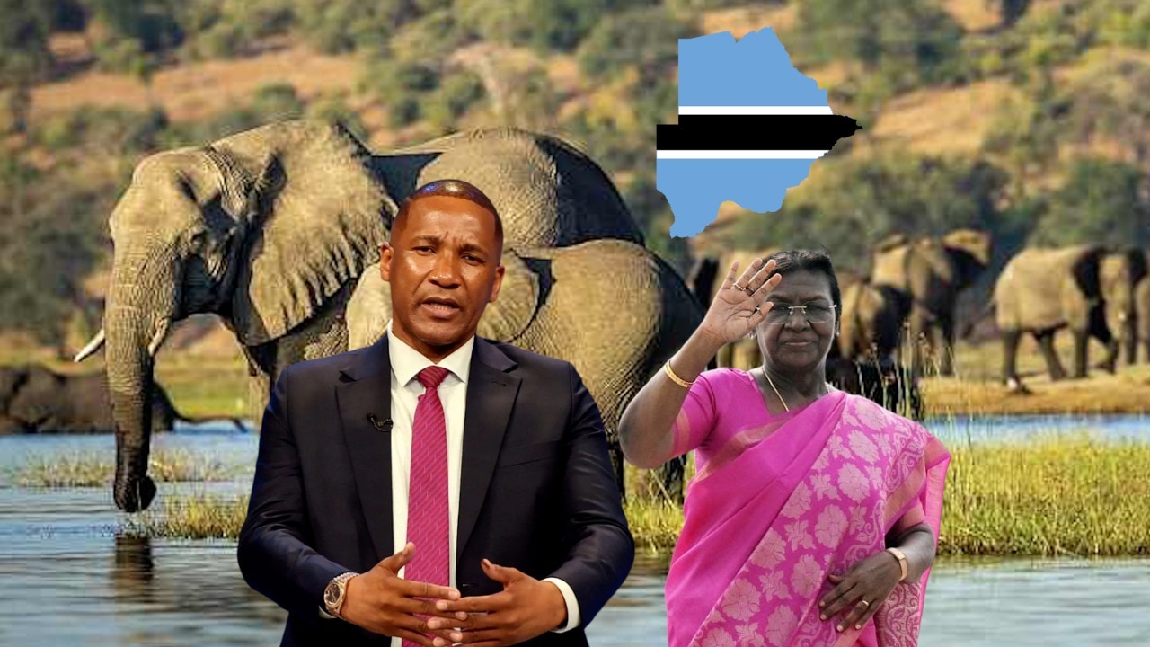 India's President Droupadi Murmu with Botswana’s President Duma Boko