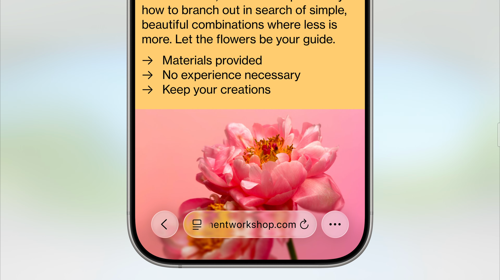 iOS 26 Safari URL bar.