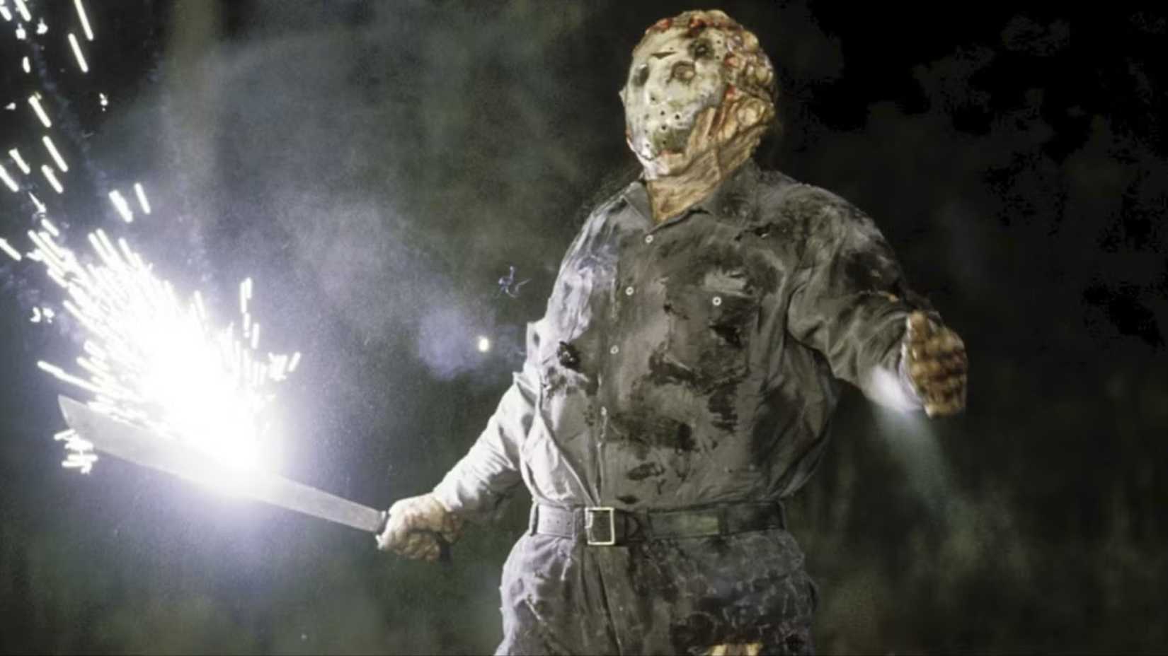 Jason is zapped with electricity in Jason Goes To Hell