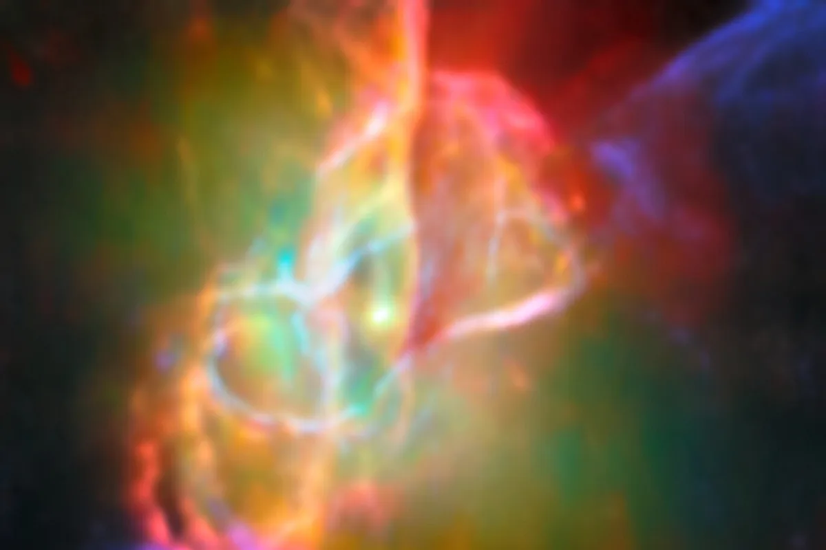 Image of the Butterfly Nebula using data from the James Webb Space Telescope and the Atacama Large Millimeter/submillimeter Array. Credit: ESA/Webb, NASA & CSA, M. Matsuura, ALMA (ESO/NAOJ/NRAO), N. Hirano, M. Zamani (ESA/Webb)