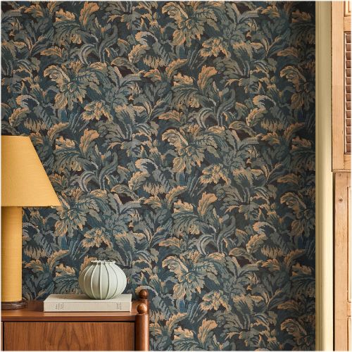 West Elm, Pierce &amp; Ward Leaf Jacquard Peel &amp; Stick Wallpaper