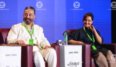 Kamal Haasan and Manju Warrier at Manorama Hortus 2.0 in Kochi. Photo: Manorama.
