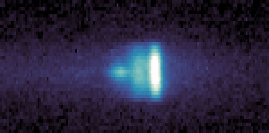 The MAVEN orbiter captured the comet in ultraviolet light, spying its hydrogen atoms on September 28.