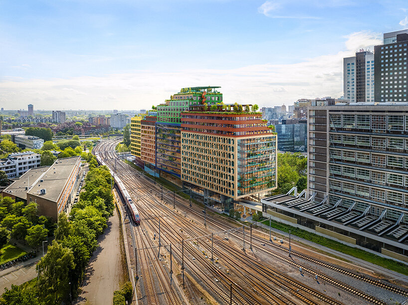 MVRDV to build vibrant office district in rotterdam with donald judd-inspired facades