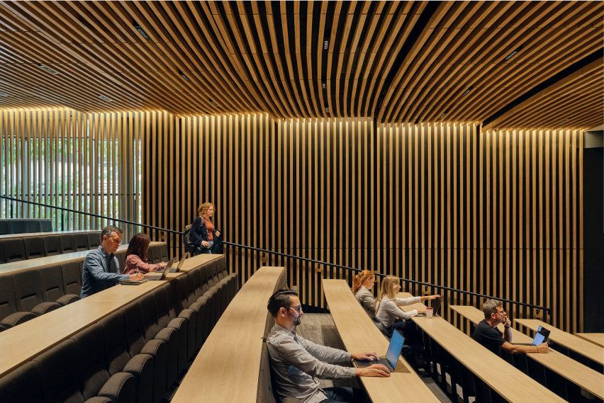 Lecture hall at educational space by NBBJ